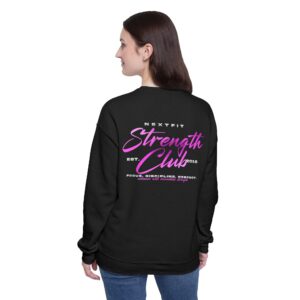 STRENGTH CLUB Pink Unisex Drop Shoulder Sweatshirt